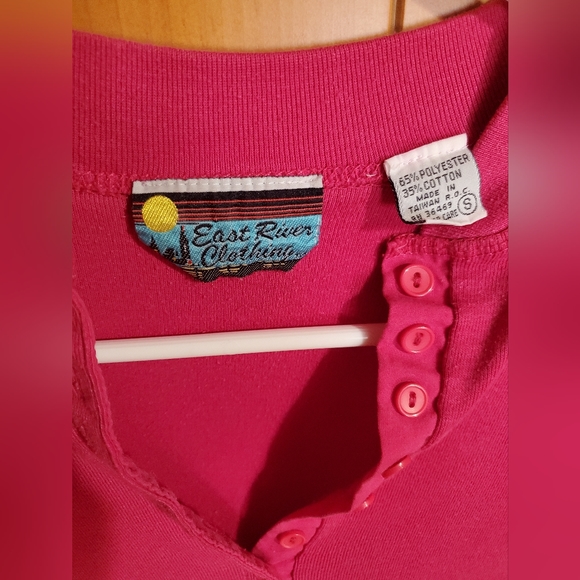 Vintage pink Henley shirt - Picture 2 of 3
